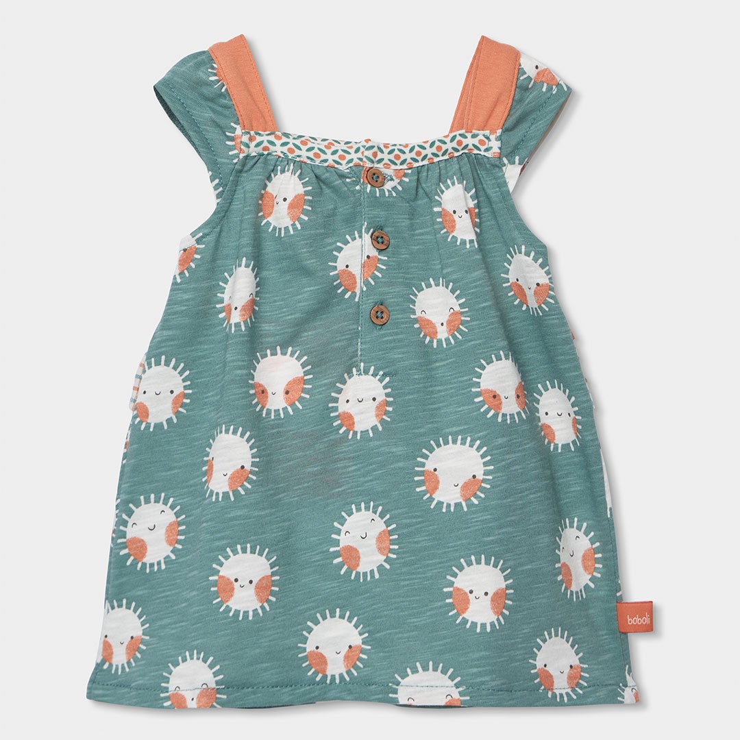 Multi-fabric summer dress 2