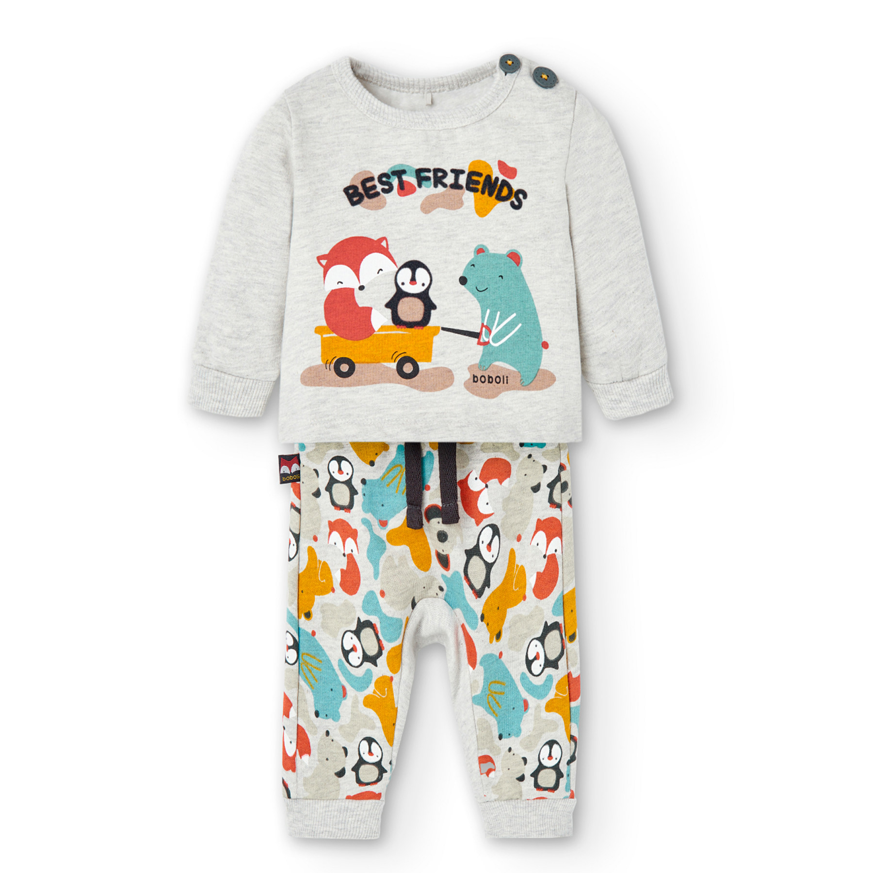 Colorful animals shirt and pants set 1
