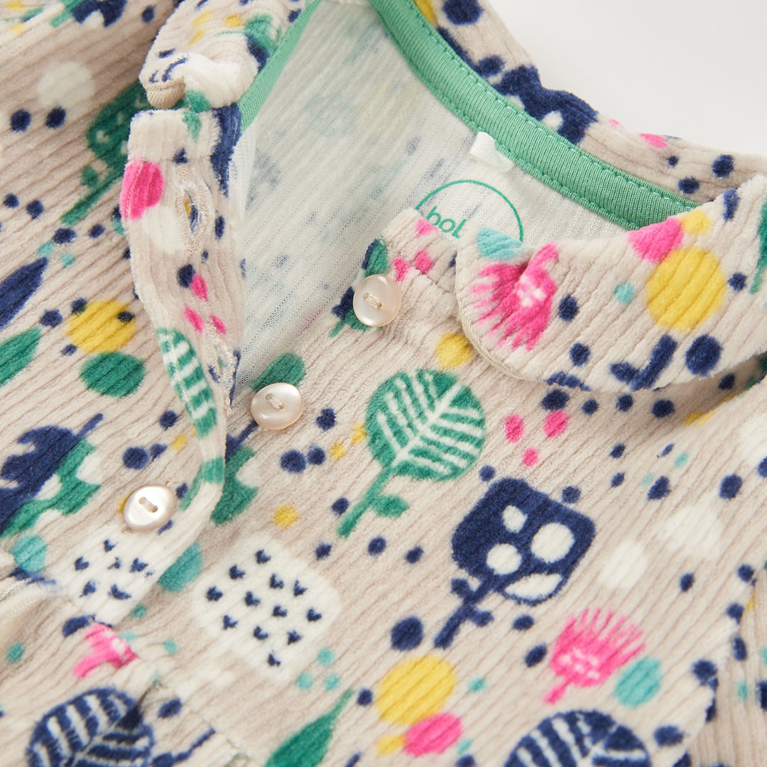 Soft cord button up tree dress 3