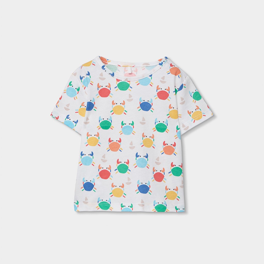 Crab embroidered shortall set 3