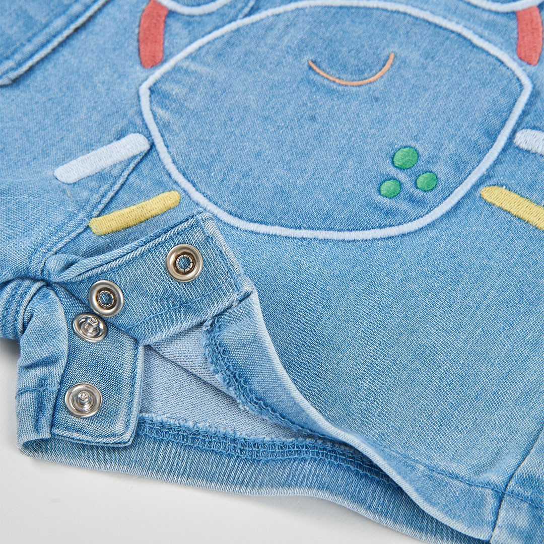 Crab embroidered shortall set 4