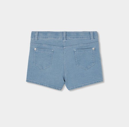 Soft Denim Embroidered Shorts 2
