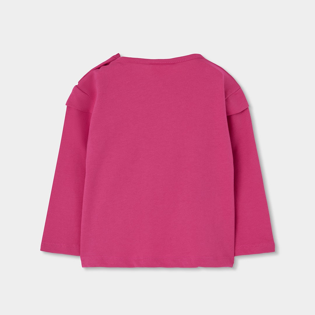 Hot Pink crocheted flower shirt - additional view 2