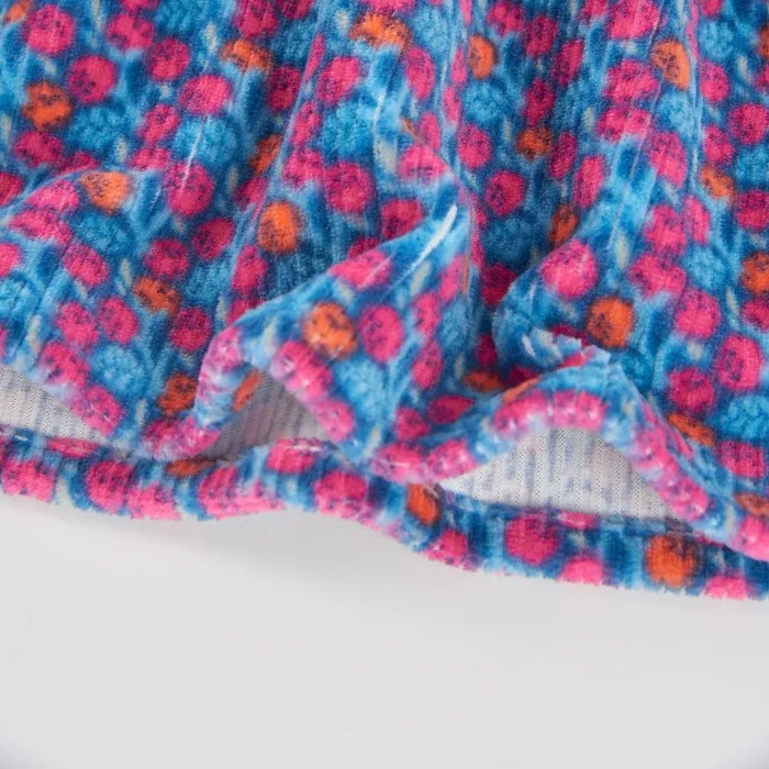 Teal and Orange Soft Cord Dress - additional view 3