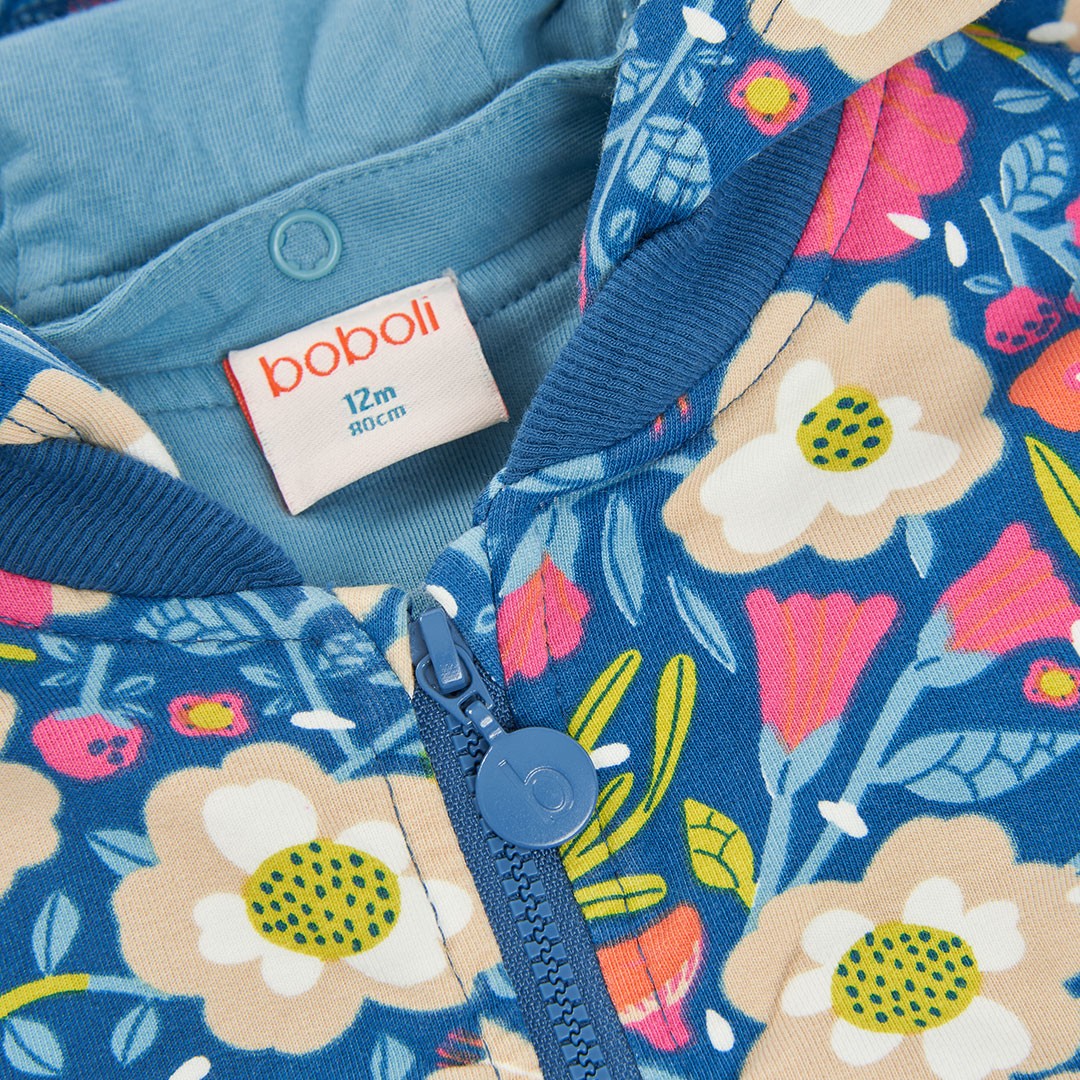 Floral Fleece Hooded Jacket - additional view 3