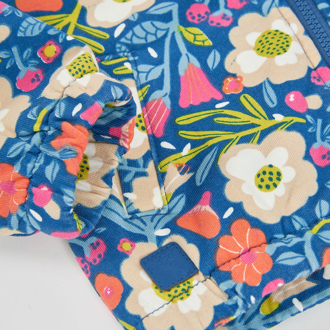Floral Fleece Hooded Jacket - additional view 4