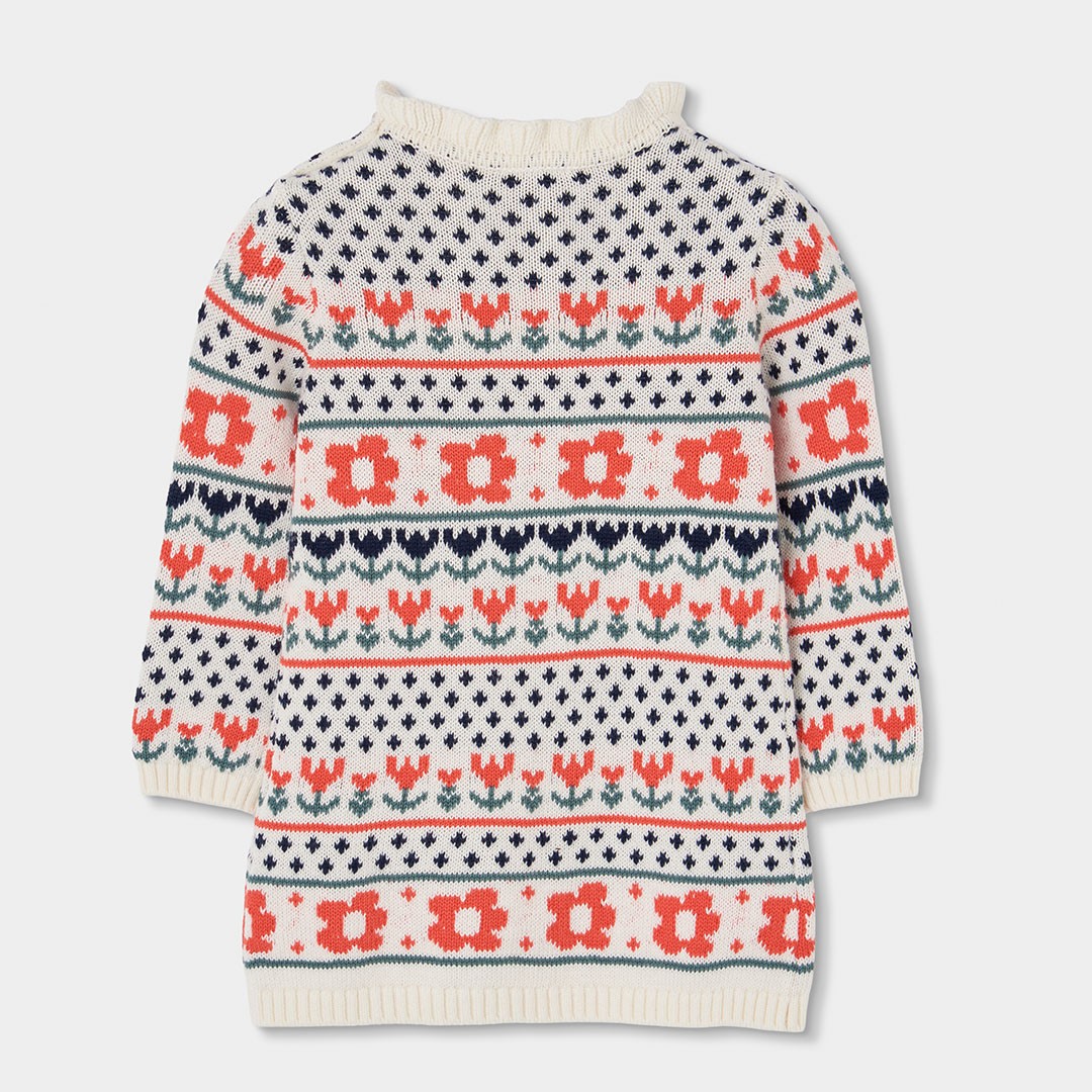 Blue and orange sweater dress 2