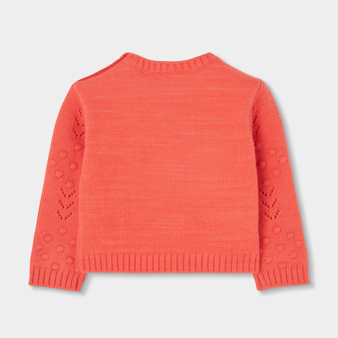White Flower Orange Sweater - additional view 2