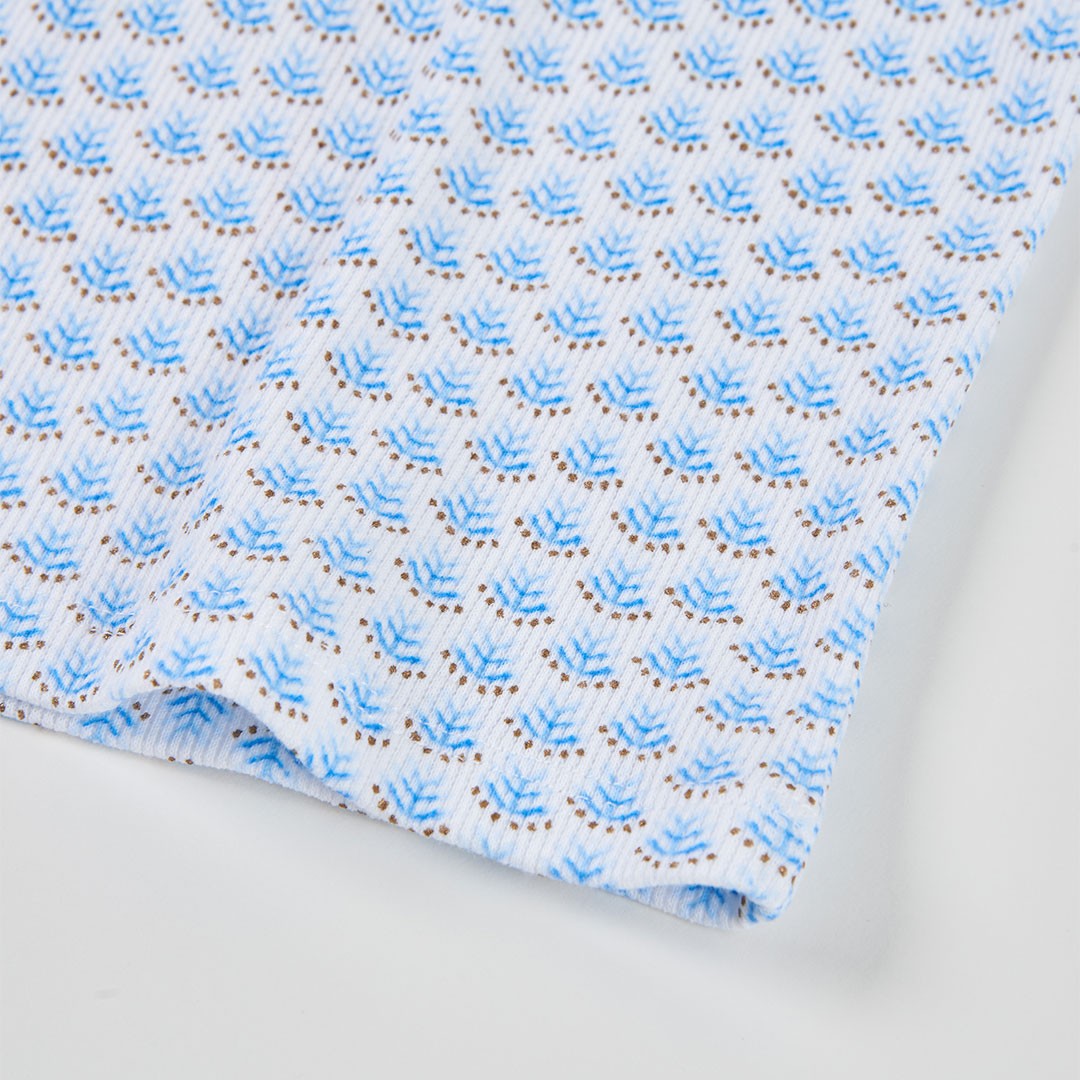 Blue print tank with lace trim 4