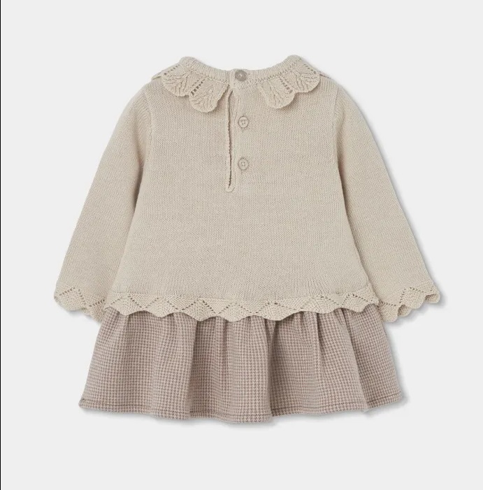 Puppy dress with houndstooth skirt 2