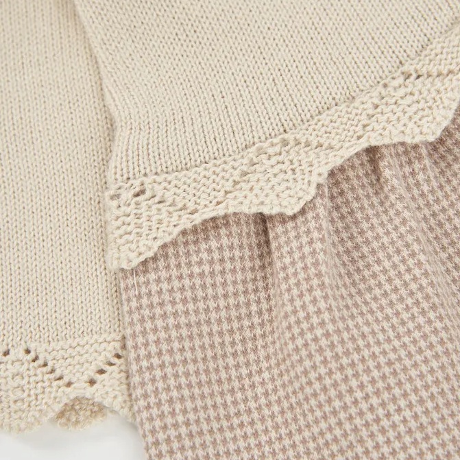 Puppy dress with houndstooth skirt 4