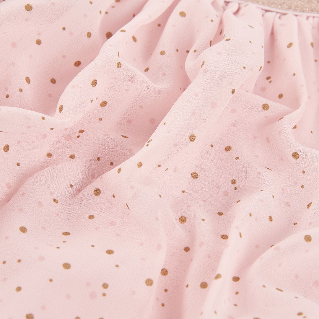 Pink and Gold Spotted Skirt with Tulle underlay 2