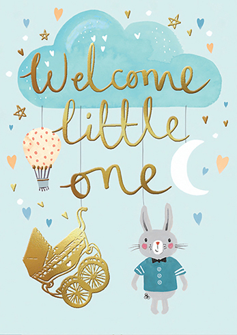Welcome Little One (Blue bunny) 1