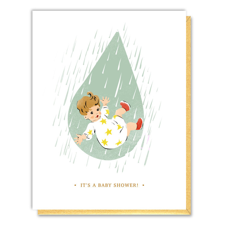 Baby Shower Raindrop Card 1