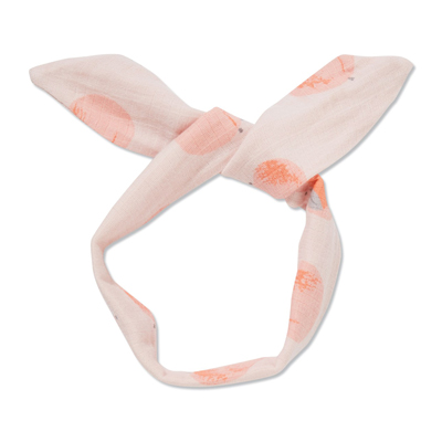 Peachy muslin headband 1