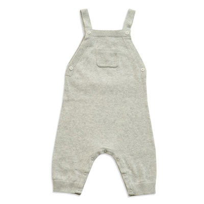 Light Heather Grey Knit Overall 1