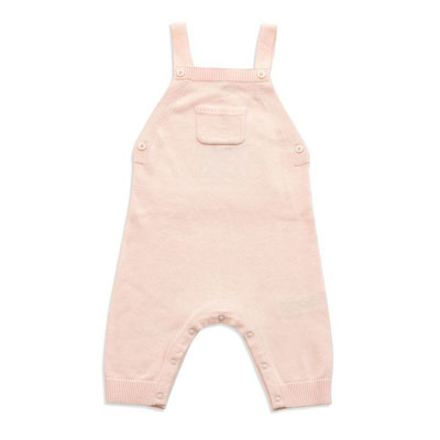 Pink Knit Pocket Overall 1