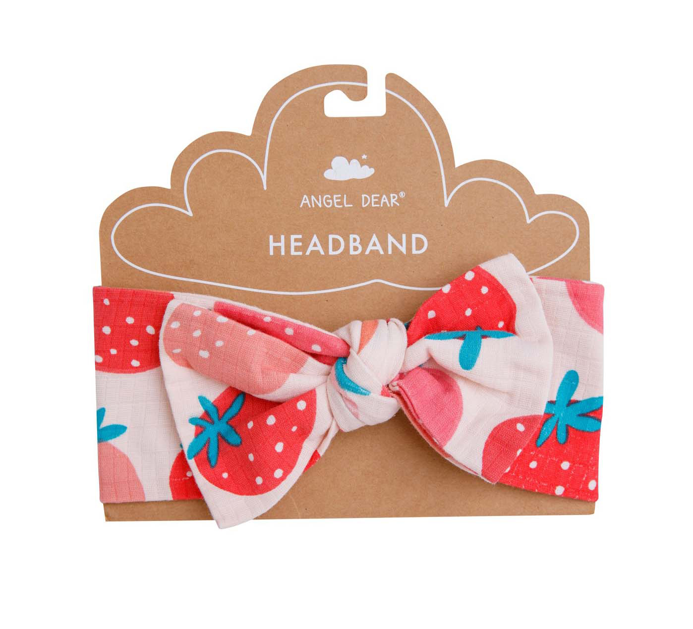 Strawberry muslin headband 1