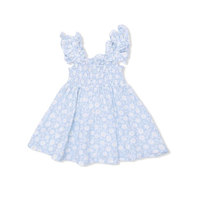 Western Daisies Smocked Mulsin Sundress with Bloomer 2