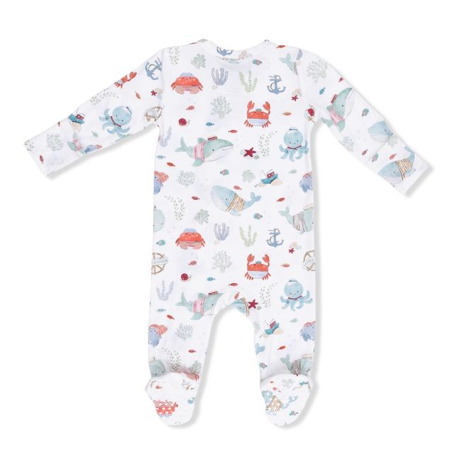 Sailor Sea Creatures Bamboo Zipper Footie 2