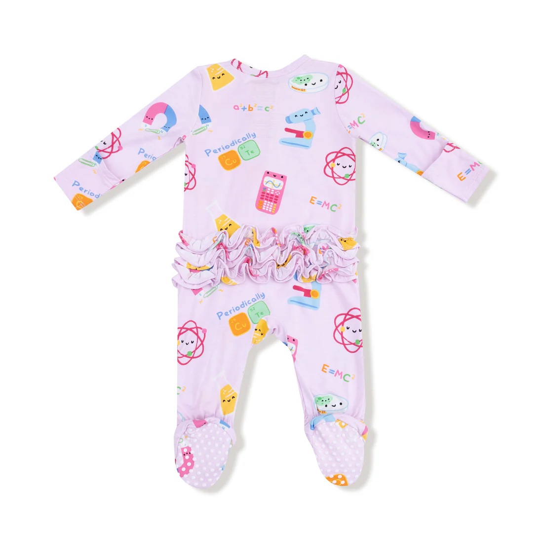 Future Scientist 2 way zipper footie in pink 2