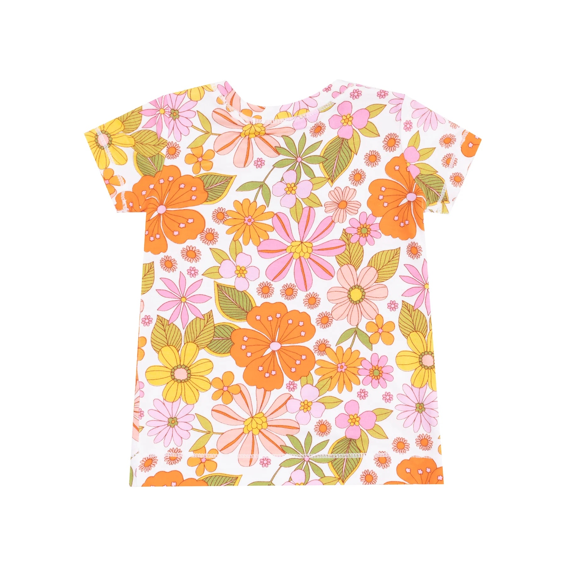 Boho Beachy Floral Bamboo Loungewear Short Set 2