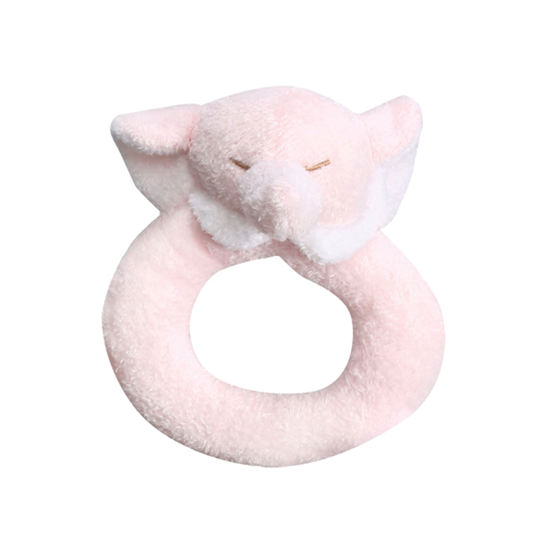Pink Elephant ring rattle by Angel Dear 1