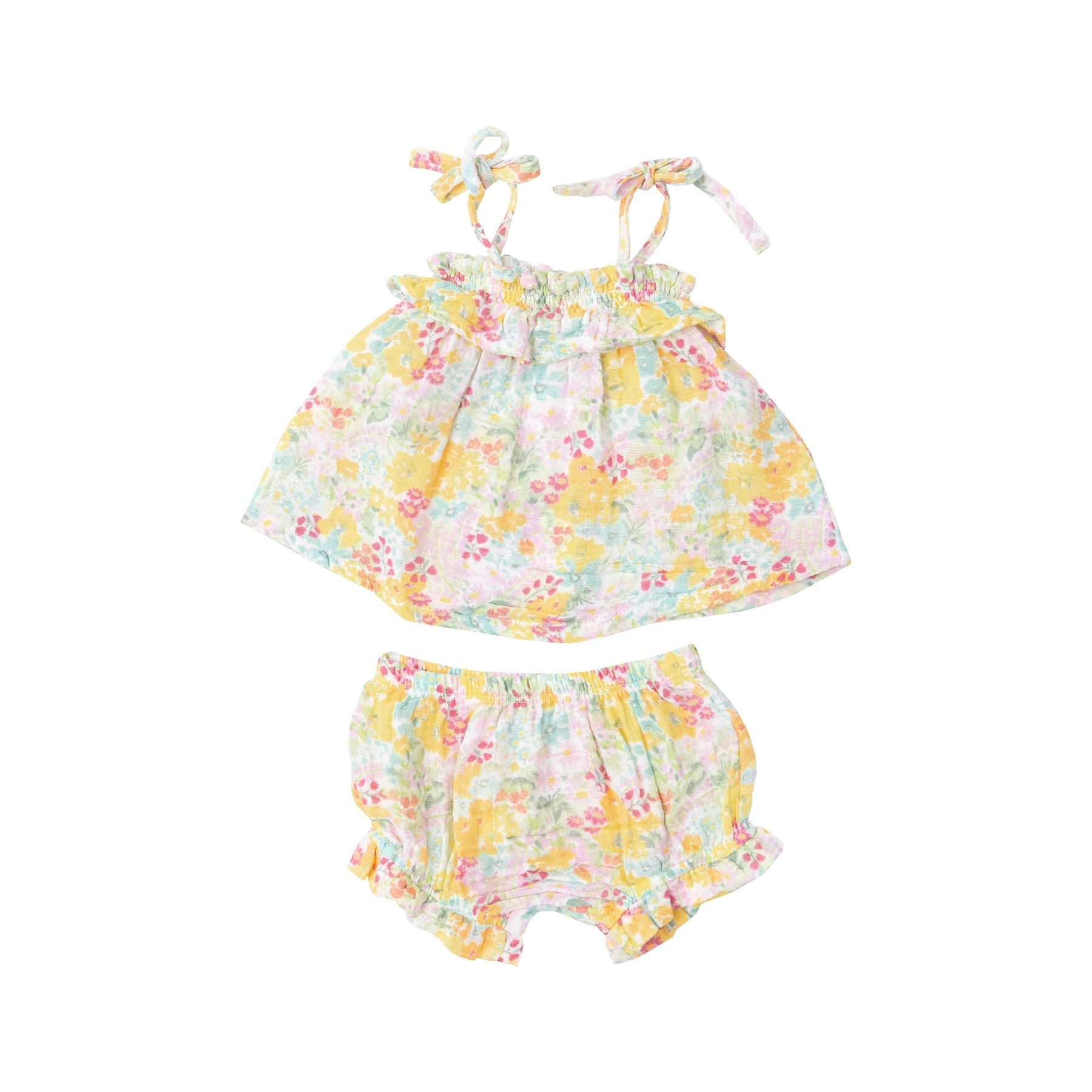 Spring Meadow Muslin Ruffle Top and Bloomer 1