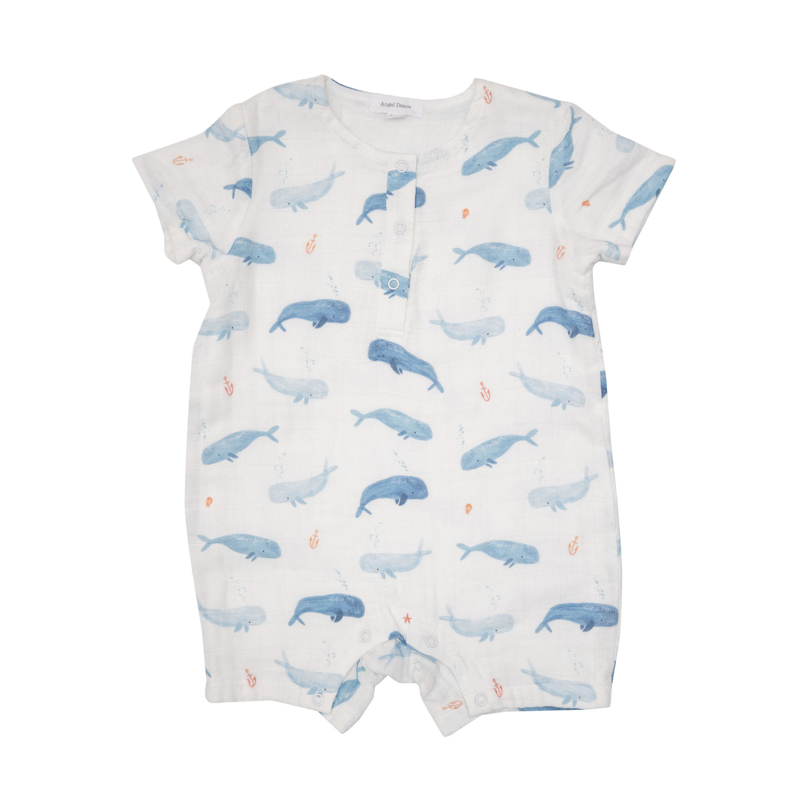 Whale Hello There muslin shortall 1