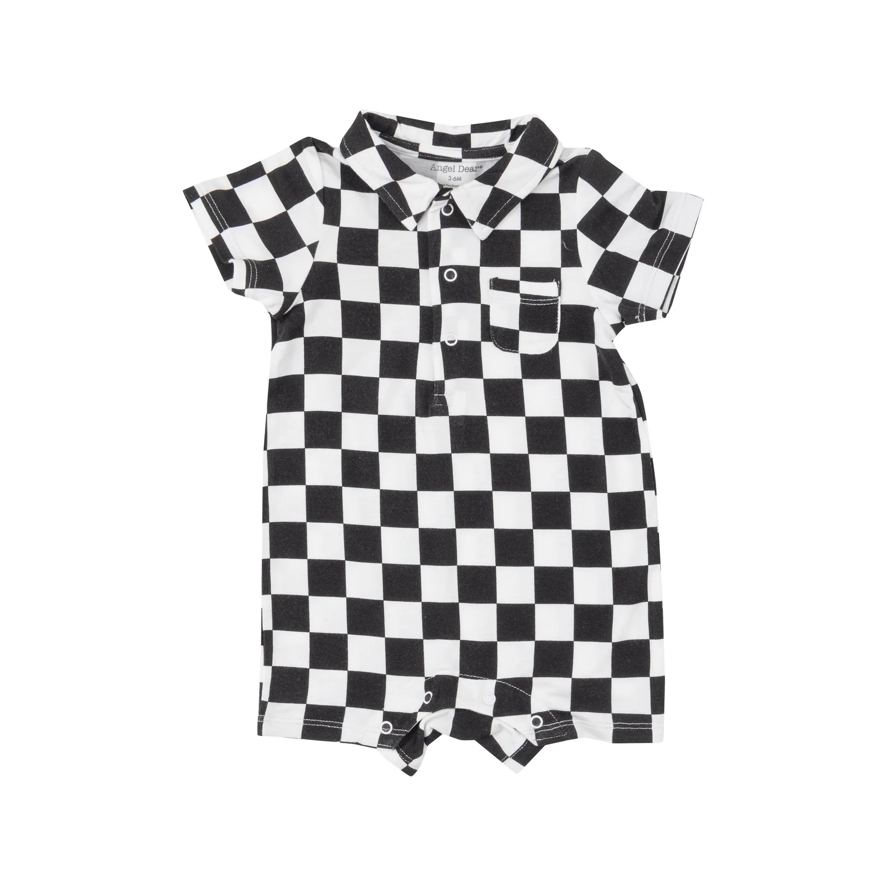 Checkerboard Polo Shortie Bamboo Romper 1