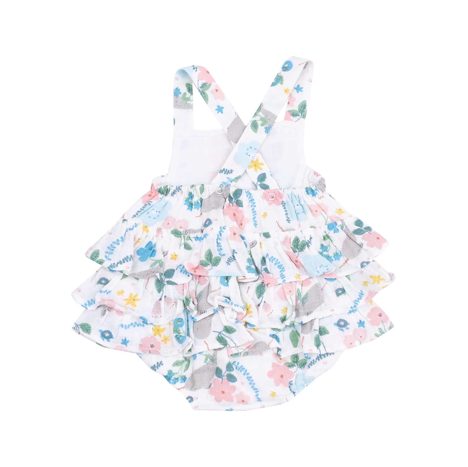 Narwhal Floral Muslin Ruffle Sunsuit 2