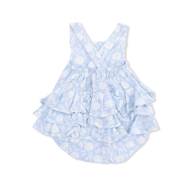 Western Daisies Muslin Ruffle Sunsuit 2