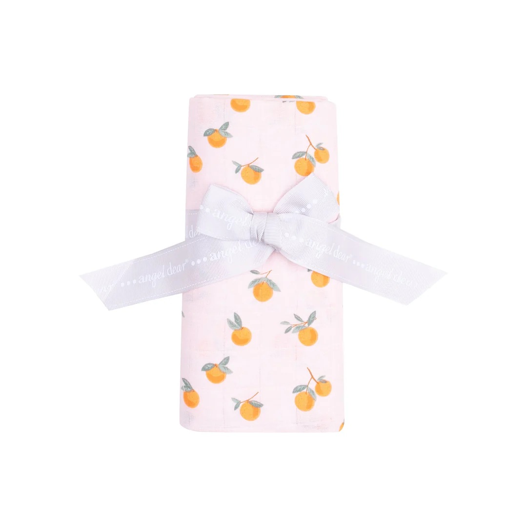 Sweet Clementines Muslin Swaddle Blanket 2