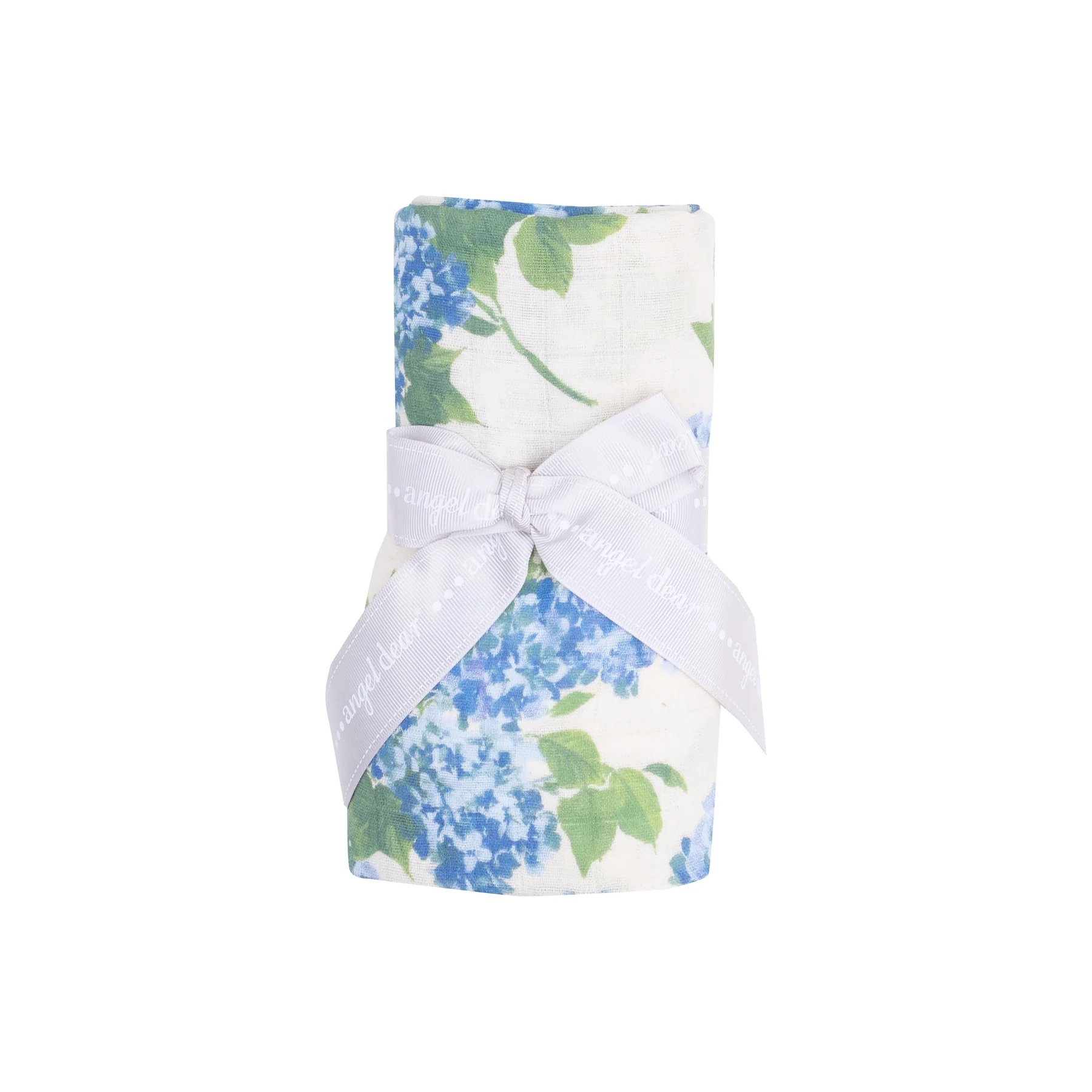 Watercolor Hydrangeas Muslin Swaddle Blanket 2