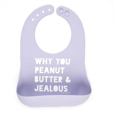 Why you peanut butter and jealous? silicone bib 1
