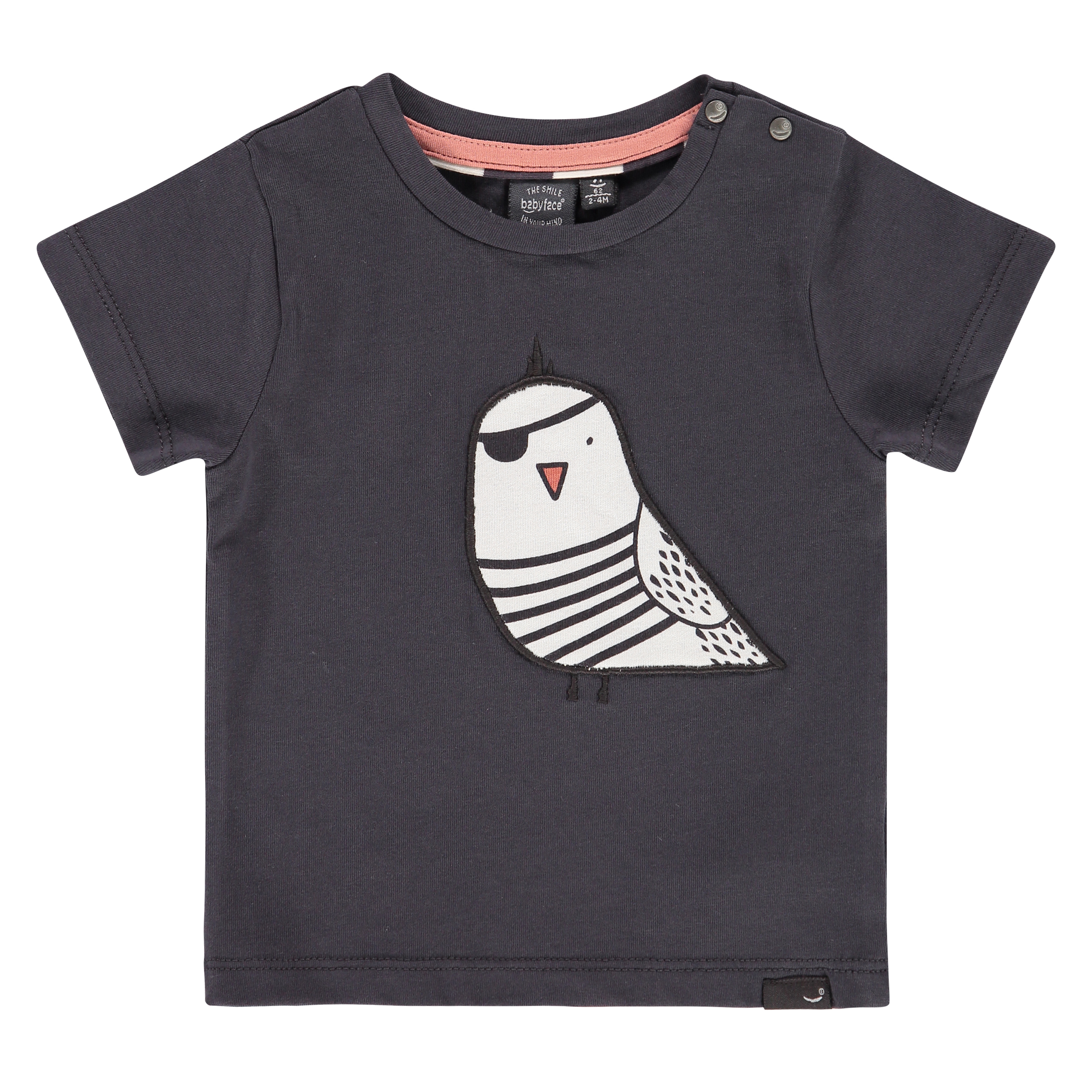 Pirate bird shirt in dark grey 1