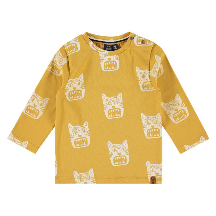 Tiger face shirt in mustard 1