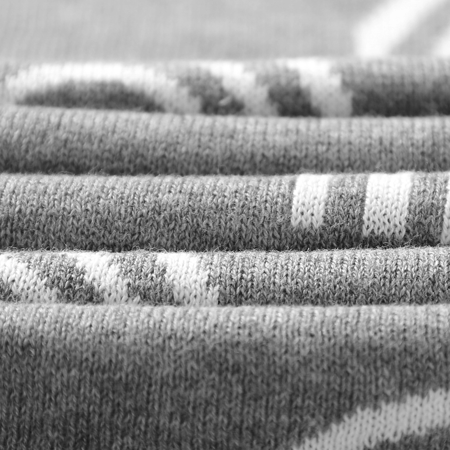 Luxury Knit Rainbow Baby Blanket in Grey 3