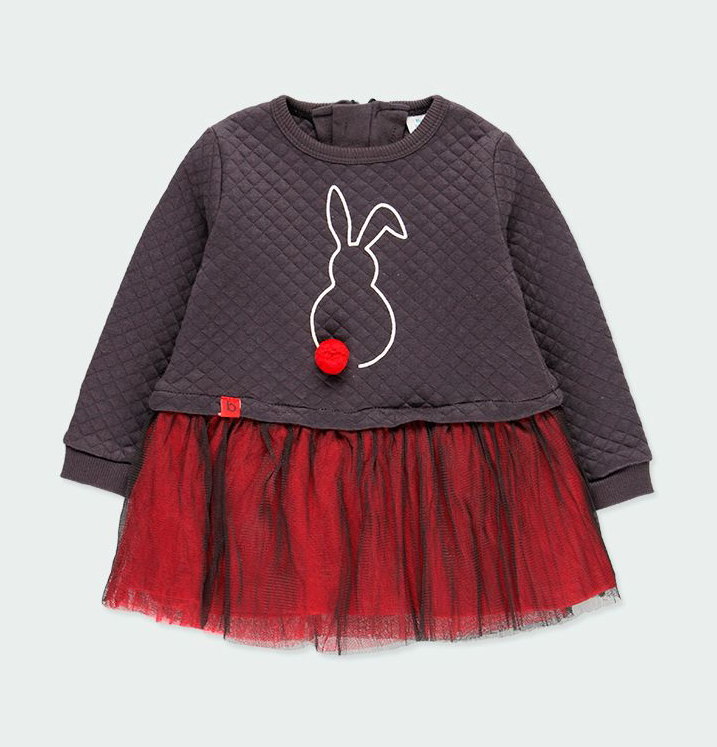 Red and black tulle bunny dress 1