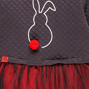 Red and black tulle bunny dress 2