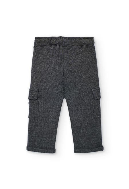 Charcoal knit pants with pockets 2