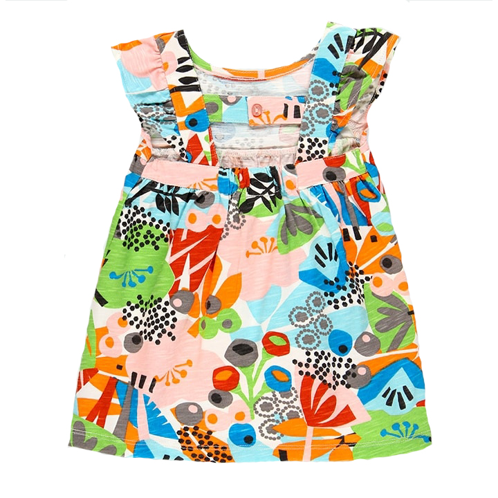 Tropical floral dress for baby girl 2
