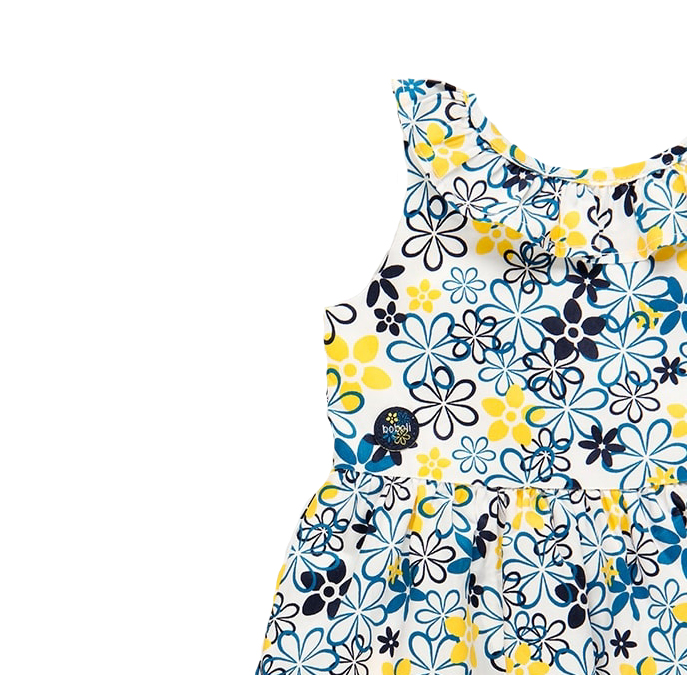 Blue floral print dress 3