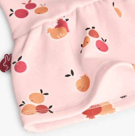 Pink Fleece Fruit Dress with Snap Front 3