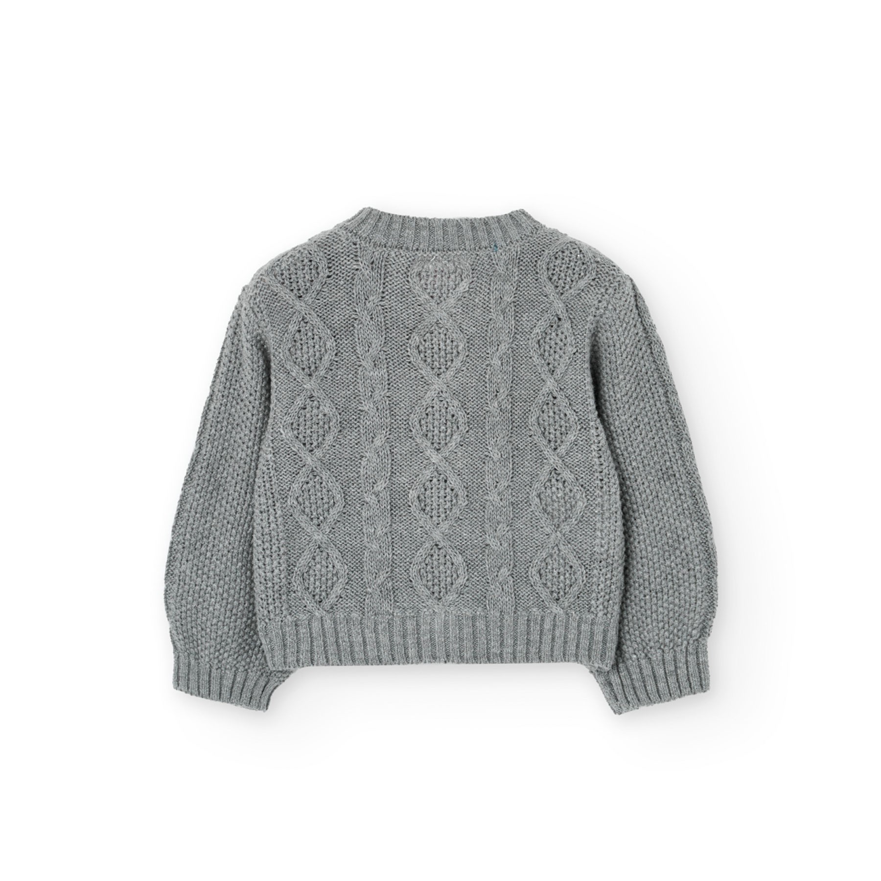 Unisex Grey Baby Button Up Sweater 2