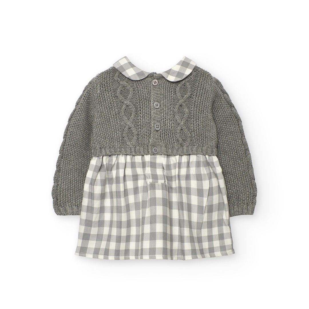 Grey knitwear and Check Dress 2