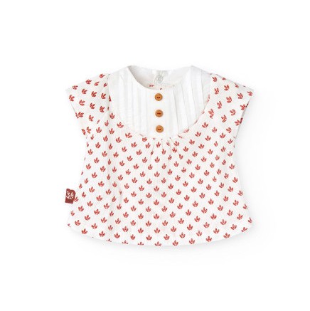 Copper and white leave print shirt and bloomers set 4