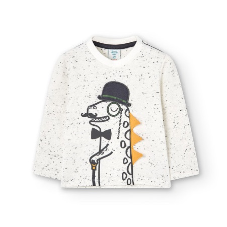 Dinosaur soft knit shirt with lift the flap hat 1