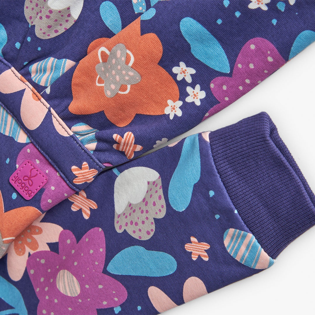 Navy and Pink Floral Tie-waist Dress 4