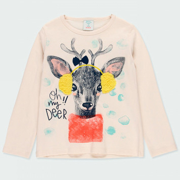 Oh my deer shirt with fuzzy earmuffs